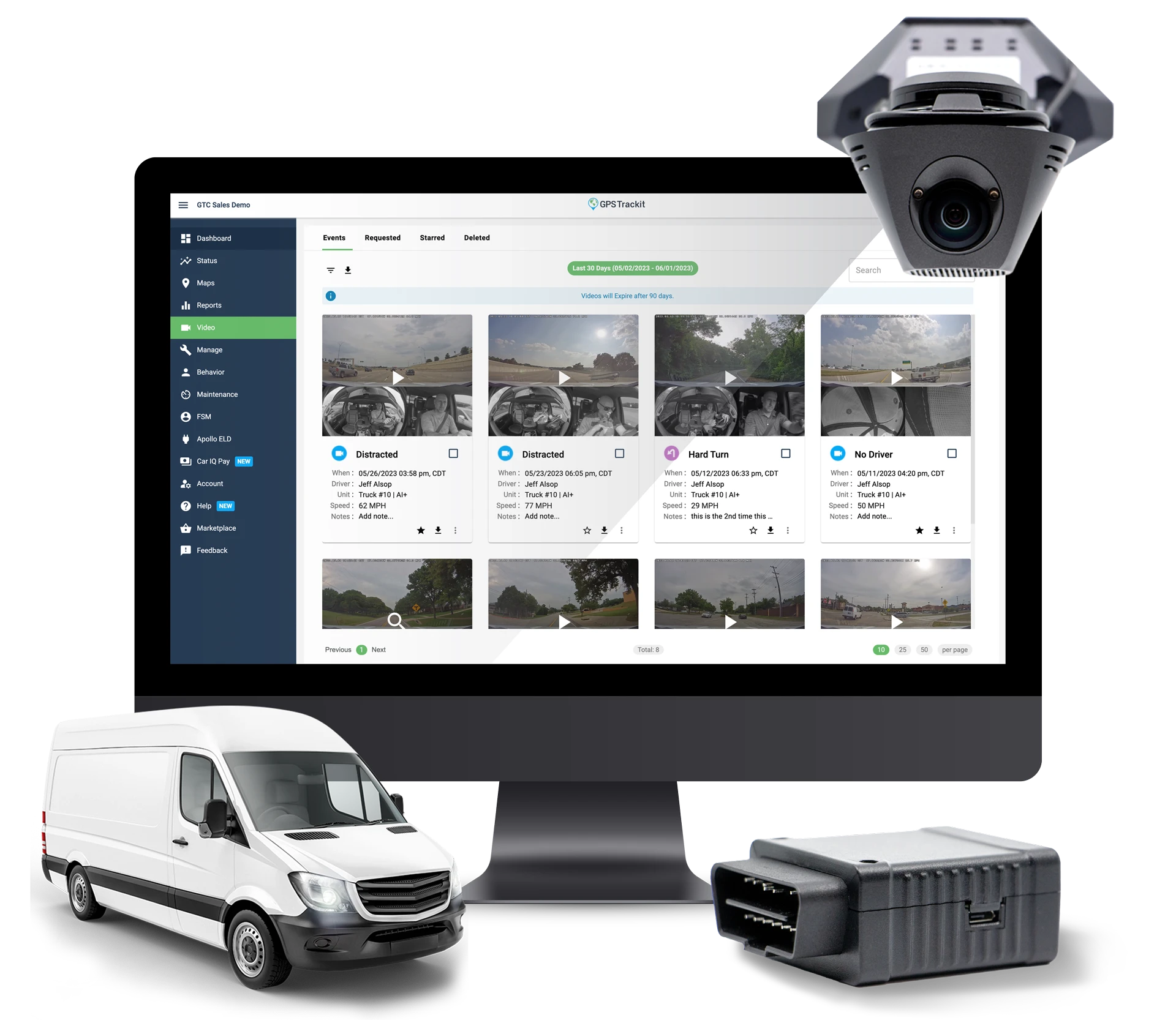 VidFleet AI dashboard with fleet video telematics